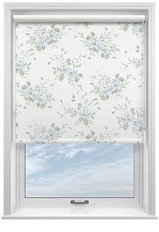 Shabby Chic by Rachel Ashwell Belle Hydrangea (Blackout), Duck Egg - Twist&Fit Roller Blind